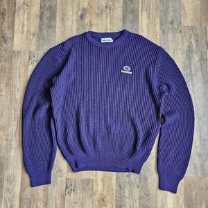 Vintage Penn State Navy Ribbed Knit Sweater Men’s M Embroidered Logo EUC USA